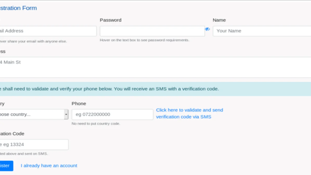 TK666 Account Registration and Sign-Up Interface in Bangladesh