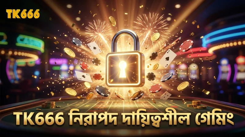 নিরাপত্তা ও দায়িত্বশীল গেমিং TK666 প্ল্যাটফর্মে প্রাধান্য পায়।